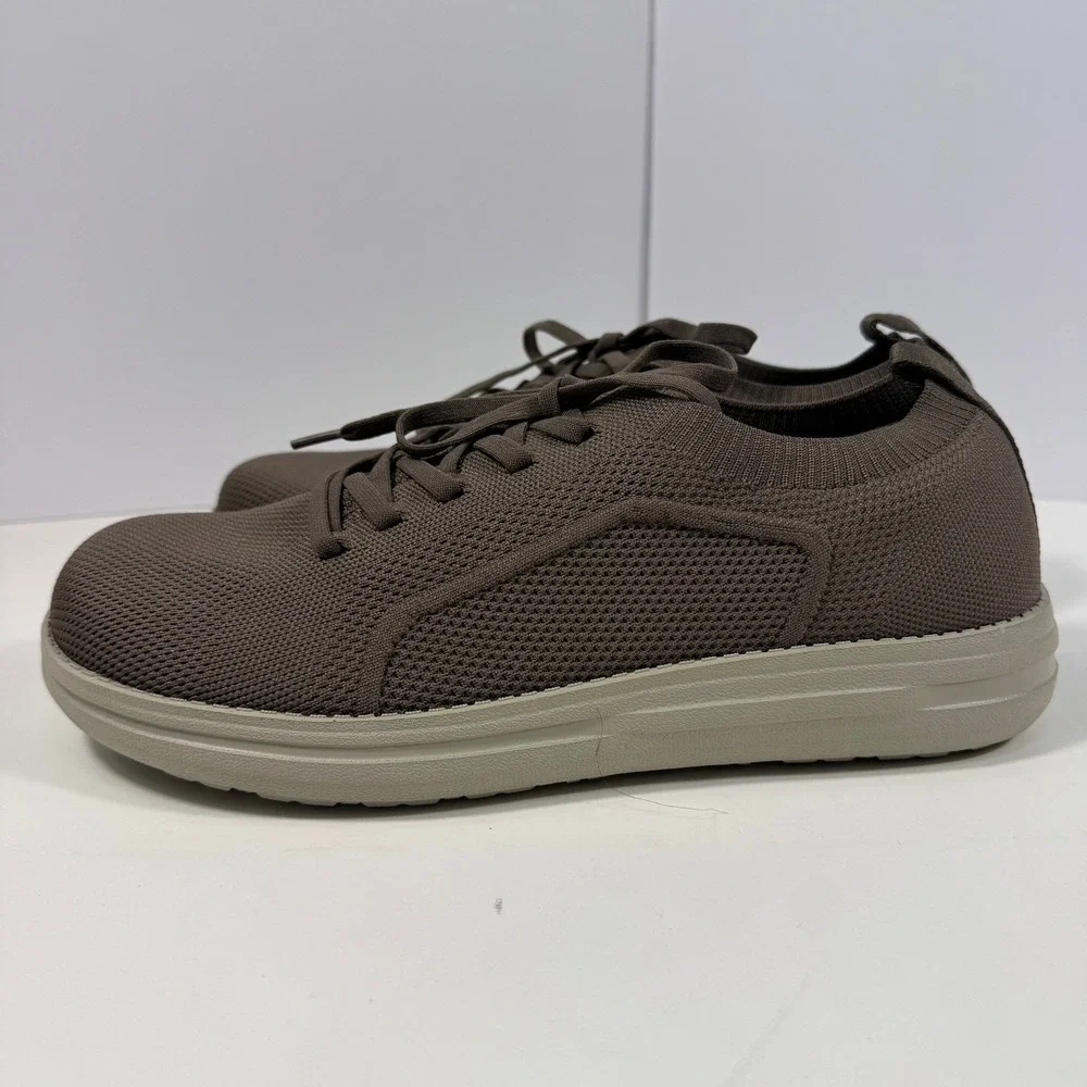 Itazero Men's Knit Sneakers Casual Comfort‎ Shoes Khaki Brown Size 10W